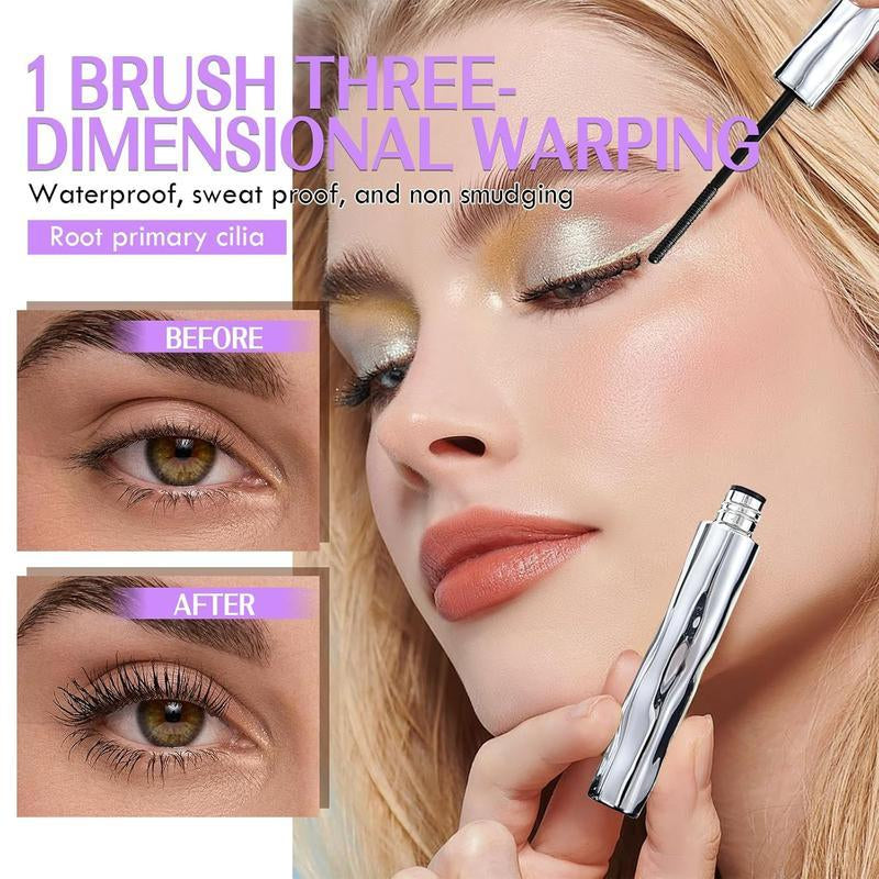 Eyelash Primer,Tubular Eyelash Primer,Waterprooflong Curling Mascara,Natural and Non-Smudged,Threaded Long-Lasting Curlingmascara