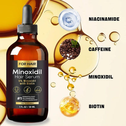 5% Minoxidil Hair Growth Solution - for Men & Women, Daily Haircare Treatment for Thinning Hair, Scalp Comfort Formula, 1Oz Unisex Hair Loss Oil