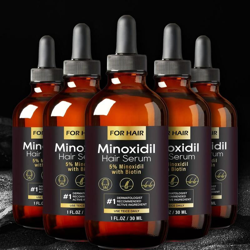 5% Minoxidil Hair Growth Solution - for Men & Women, Daily Haircare Treatment for Thinning Hair, Scalp Comfort Formula, 1Oz Unisex Hair Loss Oil